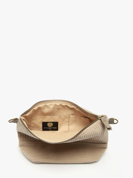 Cross Body Tas Velours Le voyage en panier Bruin velours AHP239 ander zicht 3